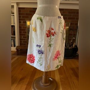 Sophisticated Floral Talbots Skirt